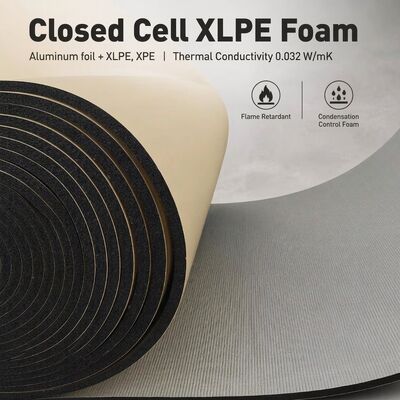 Cross-linked closed cell polyofin foam roofing insulation